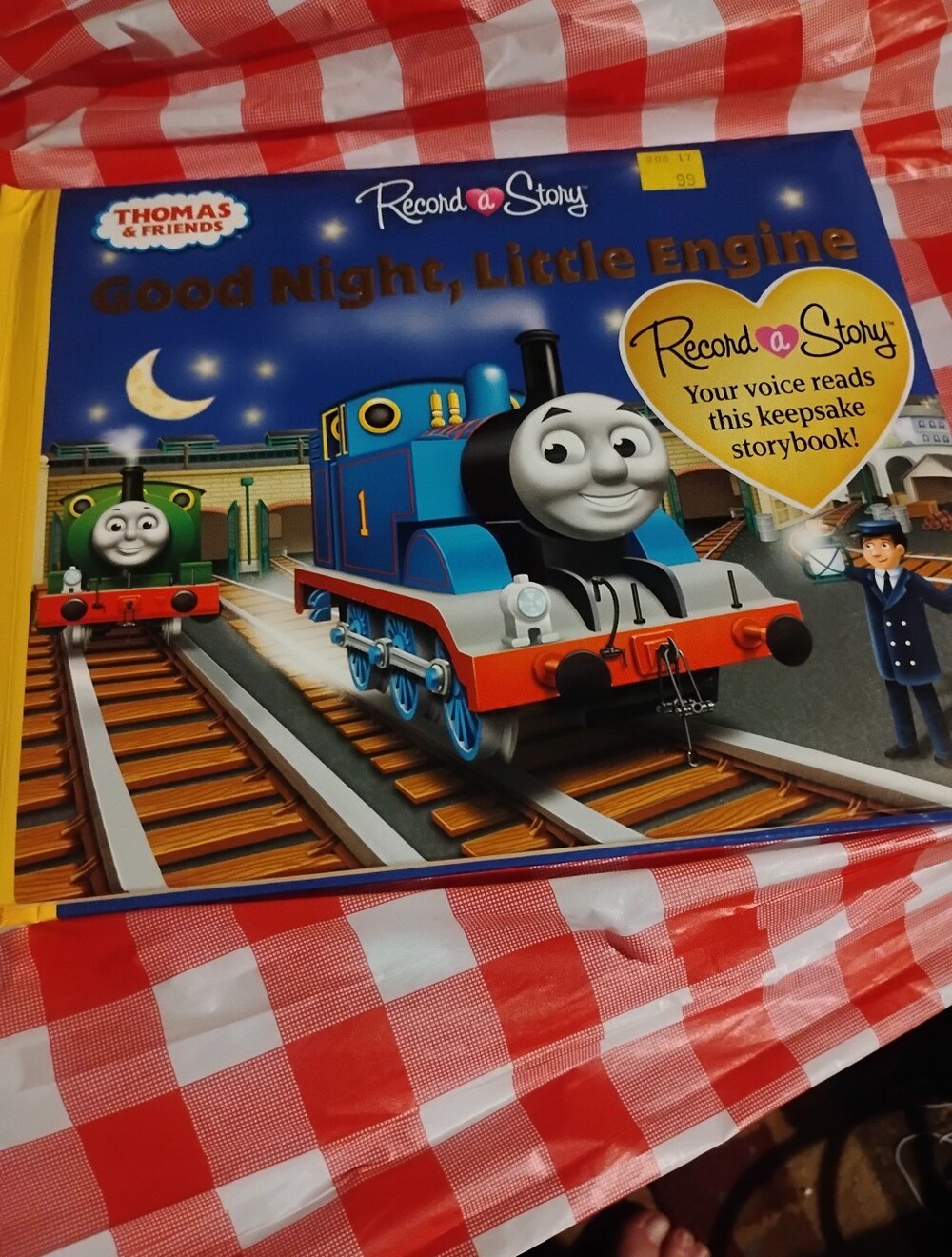 Thomas & Friends Blue and Yellow Record-a-Story Book - Good Night, Little Engine